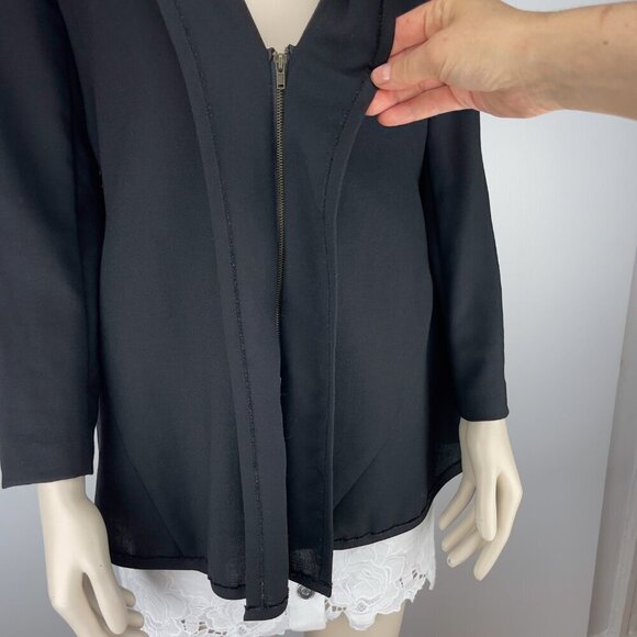 LANVIN Summer 2009 French Haute Couture Zip-up Long Sleeves Back Ruffles blazer - Picture 7 of 9